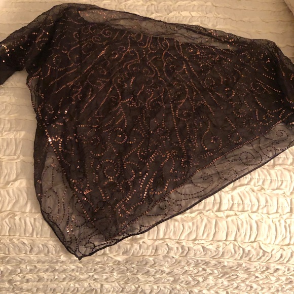 Bcbg sequin cape see through once size - Picture 1 of 1